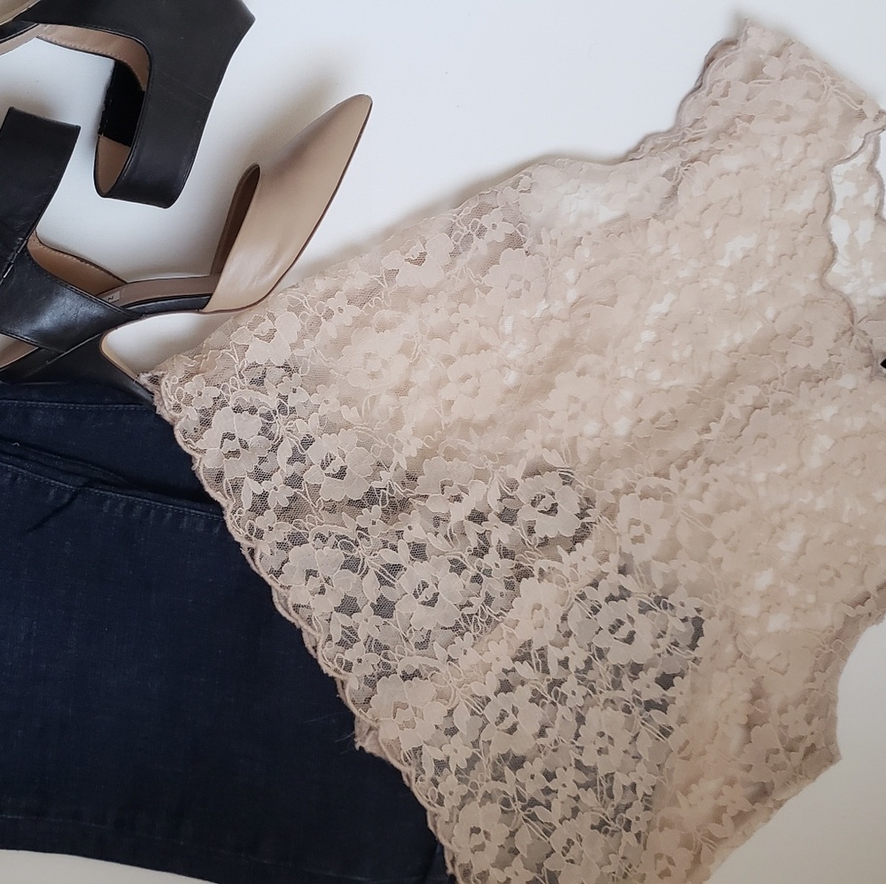 Cream Lace H&M Top